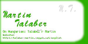 martin talaber business card